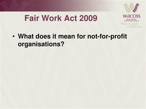 Ppt Fair Work Act 2009 Powerpoint Presentation Free Download Id3846639