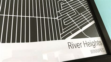 River Heights Winnipeg Neighborhood Map Art Print Erlenmeyer Designs