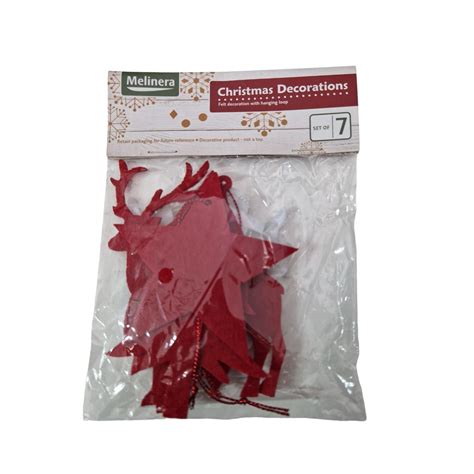 set de  decoratii din fetru pentru pomul de craciun diverse forme