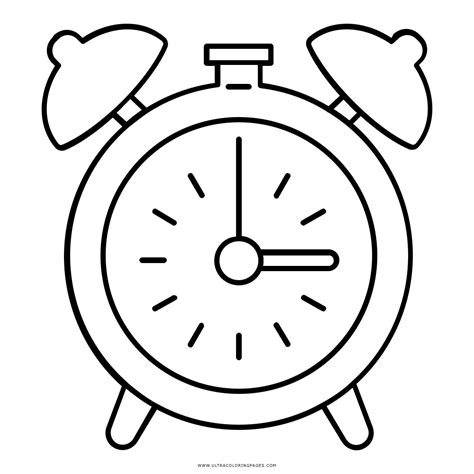 Dibujo De Reloj Despertador Para Colorear Dibujos Para Colorear