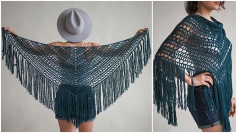 Free Beginner Boho Crochet Shawl Pattern Make In A Weekend Youtube