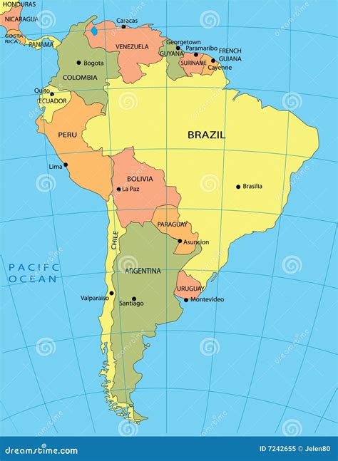 Mapa Politico Da America Do Sul Roaredu