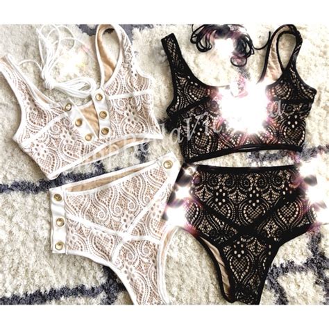 BellaVictoriaBoutique Swim New Small White Lace Nude Bikini Set Poshmark
