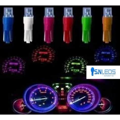 3 Lâmpadas 1w T5 Led pinguinho Painel Moto Carro pingo SN LEDS