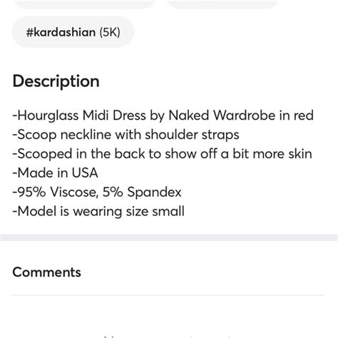 Naked Wardrobe Dresses New Hourglass Midi Dress By Naked Wardrobe In Red Size Small Poshmark