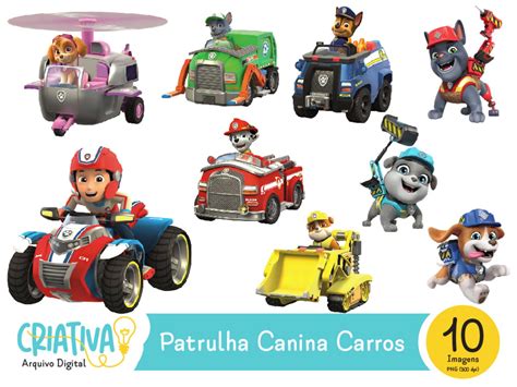 Kit Digital - Patrulha Canina Carros [compre 1 Leve 2] | Elo7
