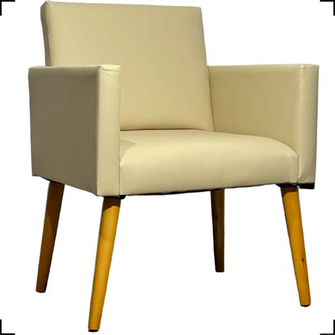 Poltrona Decorativa Para Sala Nina Corino Nude Pé Castanho Clique E Decore Leroy Merlin