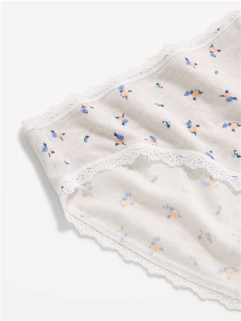 High Waisted Lace Trim Bikini Underwear Old Navy