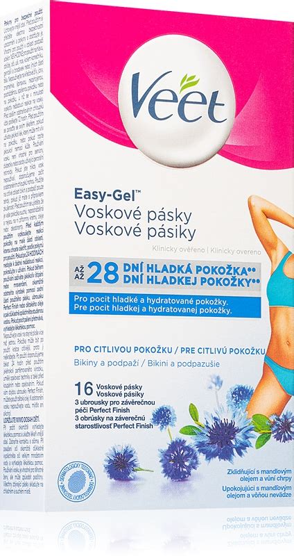Veet Easy Gel Depilatory Wax Strips Bikini Line And Underarm Notino Co Uk