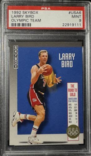 Skybox Usa Olympic Dream Team Usa Larry Bird Celtics Hof Psa