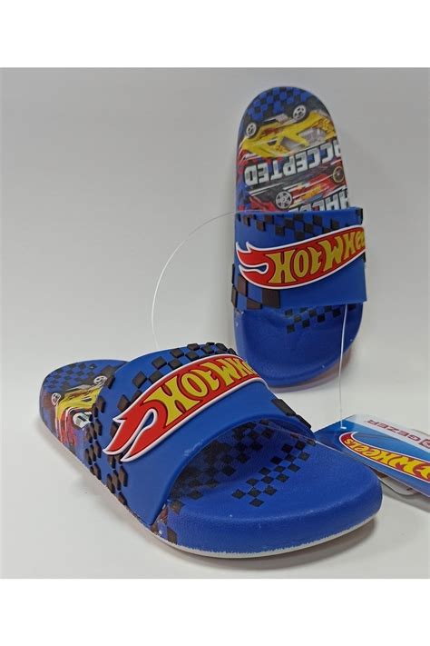 Gezer Hot Wheels Lisanslı Mavi Anatomik Taban Kaydırmaz Plastik Havuz Deniz Plaj Ev Ve Sokak