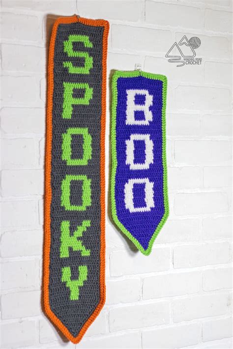 Halloween Crochet Banners Free Pattern Winding Road Crochet
