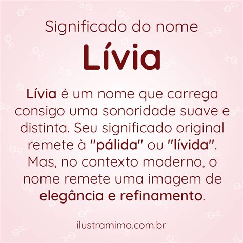 O Significado Do Nome Livia