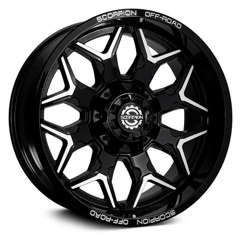 Scorpion® Defender Wheels Black With Machined Face Rims
