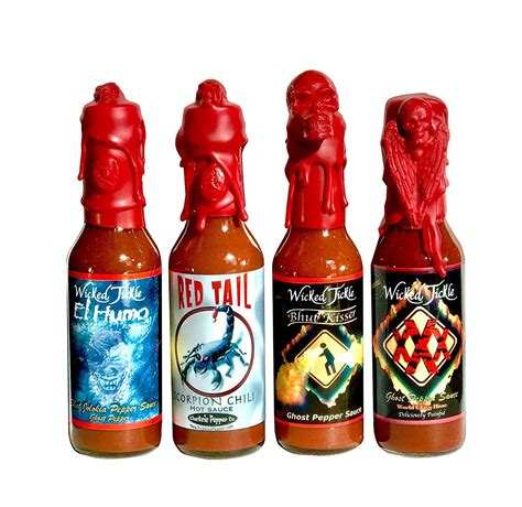 Hot Sauce Gift Set Hottest Ghost Pepper Scorpion Wax Sealed Hot Sauce Collection Etsy
