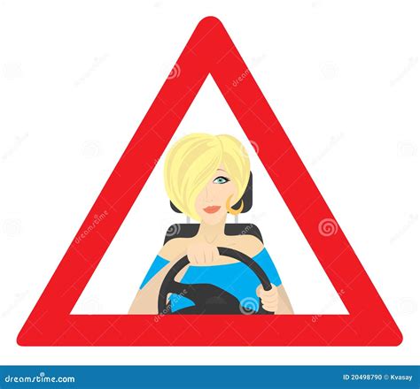 The Blonde Behind The Wheel Stock Vector Illustration Of Steering Wheel 20498790
