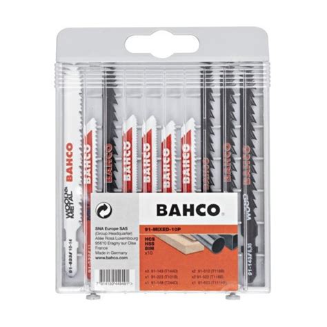 BAHCO Jeu de lames de scie sabre pour le bois et le métal 10 pcs