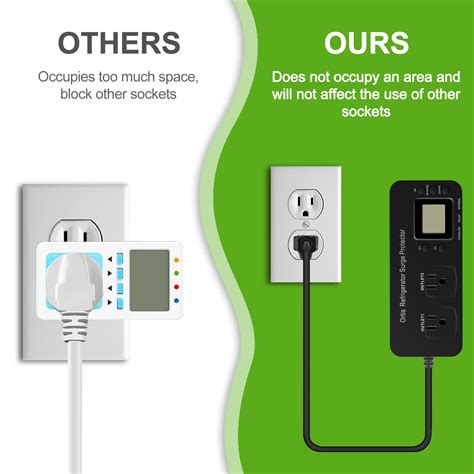 Ge Surge Protector Refrgerator Surge Protector, Double Outlet Voltage