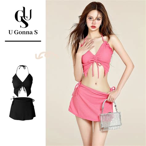 U Gonna S Bikini Set Beach Wear Swimsuit Women Sexy Push Up Padding 3 Piece 2024 New Style With