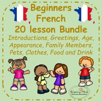 Beginner French Lesson Bundle By Blossoming Minds Tpt