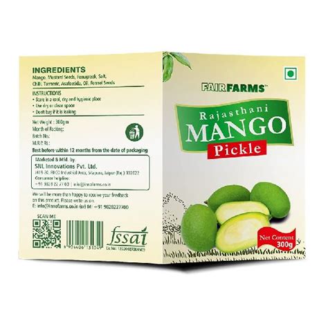 Rajasthani Mango Pickle Packaging Type Jars Snl Innovations Pvt