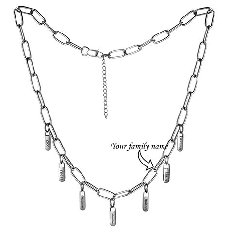 Shop Chain Link Necklace With Custom Charms Ourcoordinates