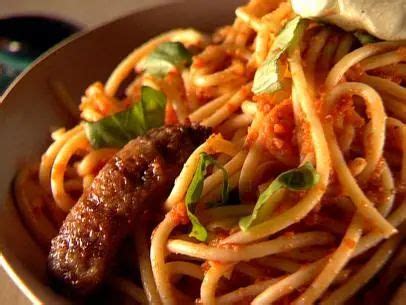 Baked Sausage and Pepper Bucatini | Recipe | Food network recipes ...