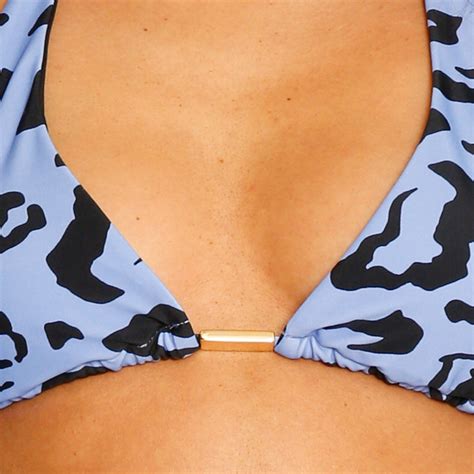 Traje De Ba O Bikini Top Triangulo Para Mujer Azul H O Wear