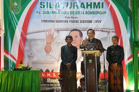 Media Center Pj Gubri Hadiri Syukuran Kampung Pinang Sebatang Timur