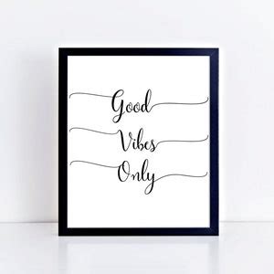 Good Vibes Only Wall Art INSTANT DOWNLOAD Office Decor - Etsy