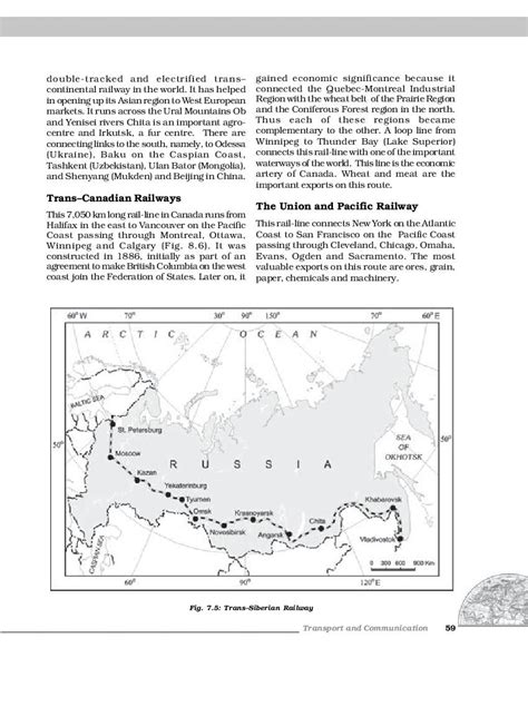 Ncert Book Class Geography Chapter Transport And Communication