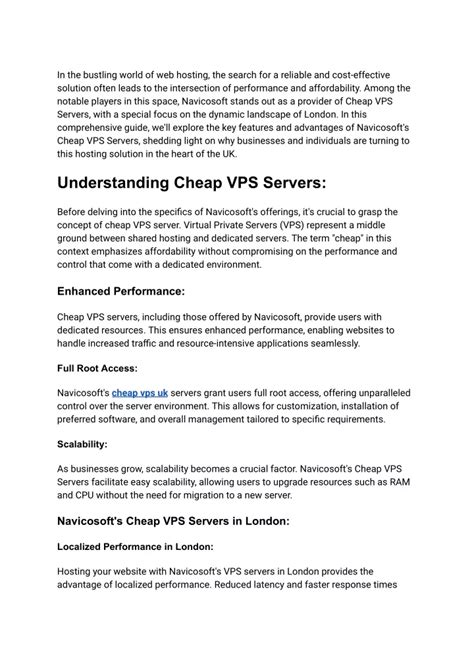 Ppt Unveiling The Power Of Navicosofts Cheap Vps Uk Servers In