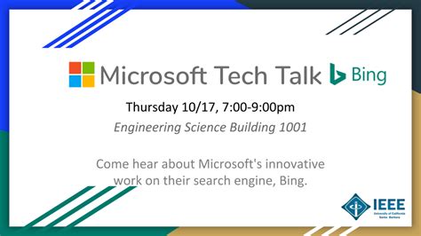 microsoft tech talkdinner ucsb ieee