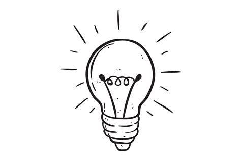 hand draw light bulb graphic  padmasanjaya creative fabrica