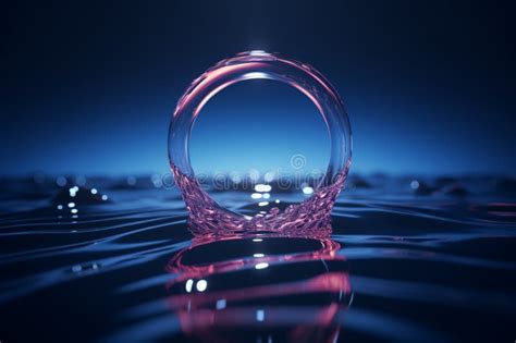 Illuminated Elegance Water Surface With Light Captivating 3D Rendering