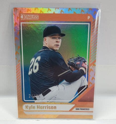 2024 Donruss Optic Baseball Kyle Harrison Fire Emoji Holo Prizm 24 75