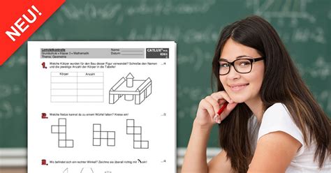 Lernzielkontrolle Probe Mathematik Geometrie Körper Würfelnetze