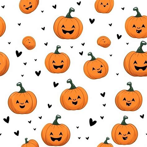 Premium Photo Halloween Pumpkins Seamless Pattern