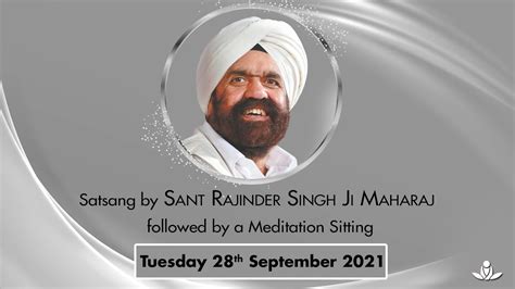 Satsang By Sant Rajinder Singh Ji Maharaj Sep 28 2021 Youtube