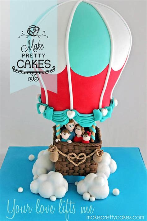 Your Love Lifts Me 3D Hot Air Balloon Cake Decorated CakesDecor