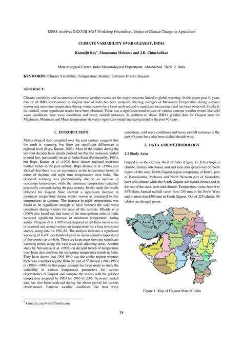 (PDF) Climate Variability over Gujarat, India