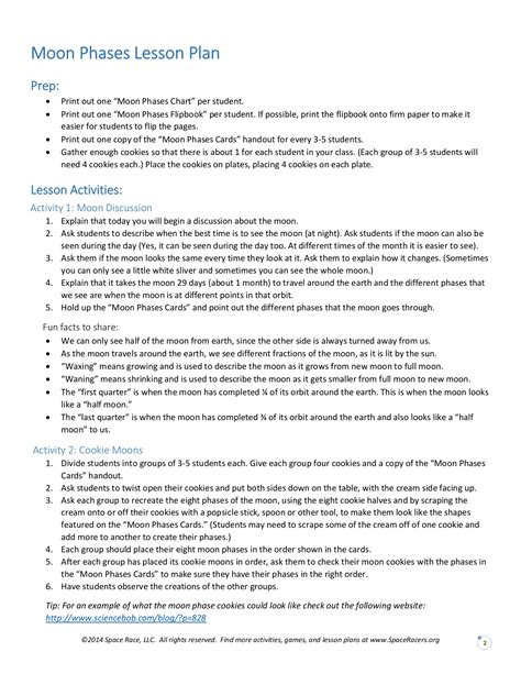 Phases Of The Moon Lesson Plan Lesson Plans Learning