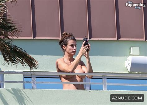 Elisabetta Canalis Sexy And Nude Seen Showing Off Her Hot Boobs In Miami Beach AZNude