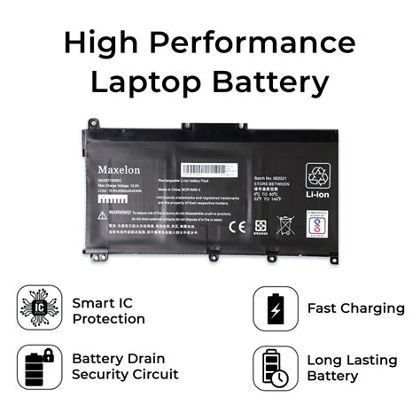 Maxelon Battery For Hp 15 Da Battery Pn Ht03xl 3 Cell 4104wh For