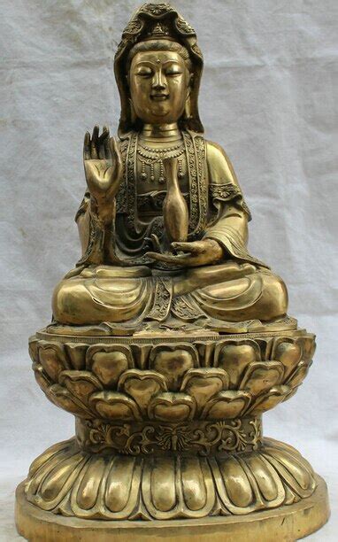 JP S62 26 Budismo Chinês Bronze Assento Kwan yin Guan Yin Boddhisattva