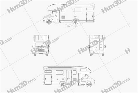 Generic Camper van 2022 Blueprint - 3DModels.org