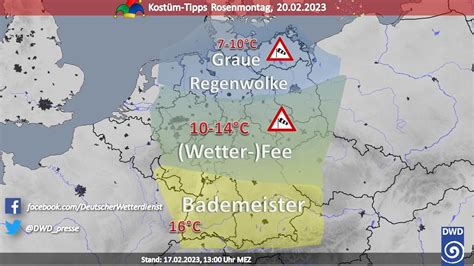 DWD on Twitter Eine Wettervorhersage für Fastnachtstage der etwas