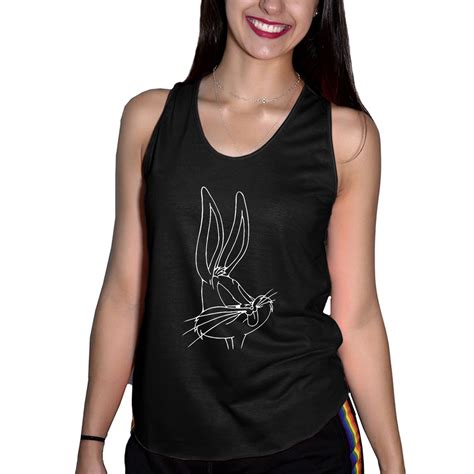 Blusa Regata Feminina Pernalonga Looney Tunes Academia Fitness Alcinha