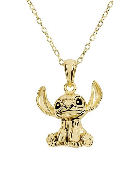 Disney Lilo Stitch Gold Necklace Lilo And Stitch Merchandise Lilo