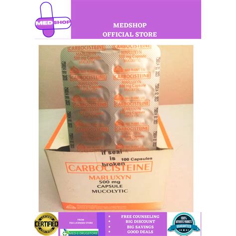 2024 Carbocisteine Capsules 1box 100 500mg Shopee Philippines